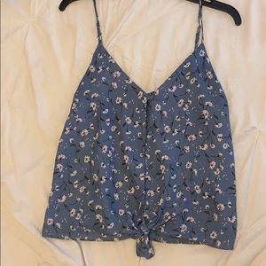 Cute tank with flowers.